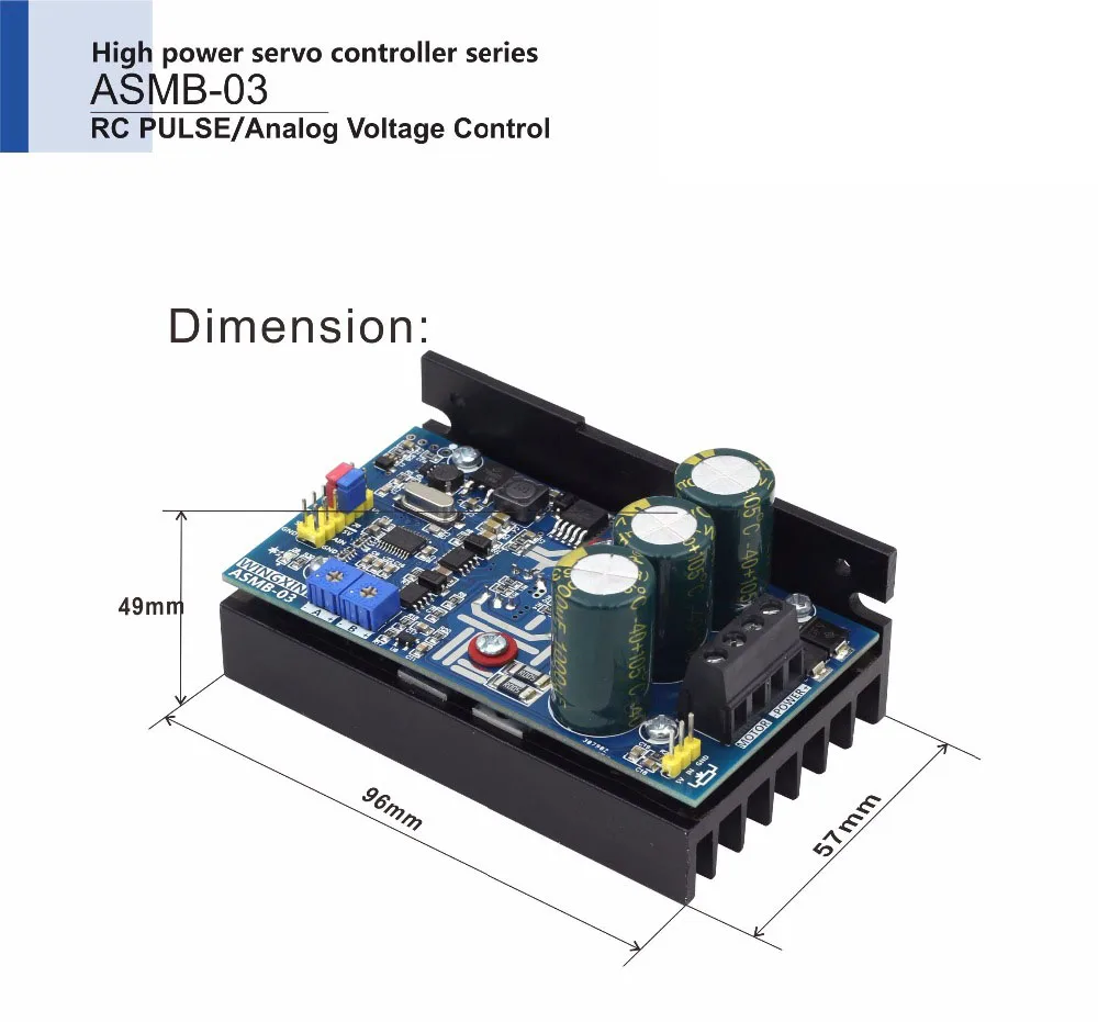 ASMB-03M Single Channel High Torque 1000Nm Servo Controller Servo DIY/8V-48V/20A for Medium and Large Robots High-torque Control servo controller