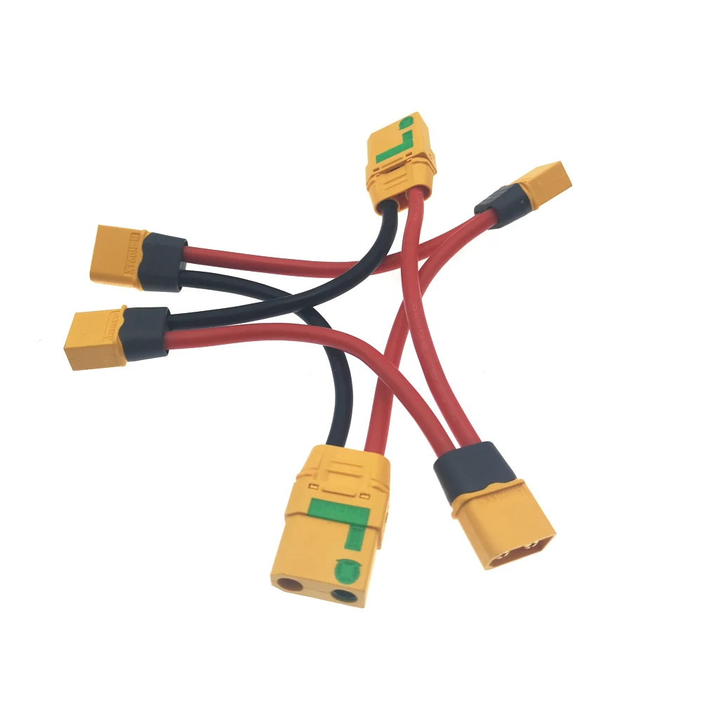 

XT60 to XT90 Tandem cable Lithium Battery Adapter Serial Connector With 12awg Fireproof flowers Wire for RC Hobby Battery Motor