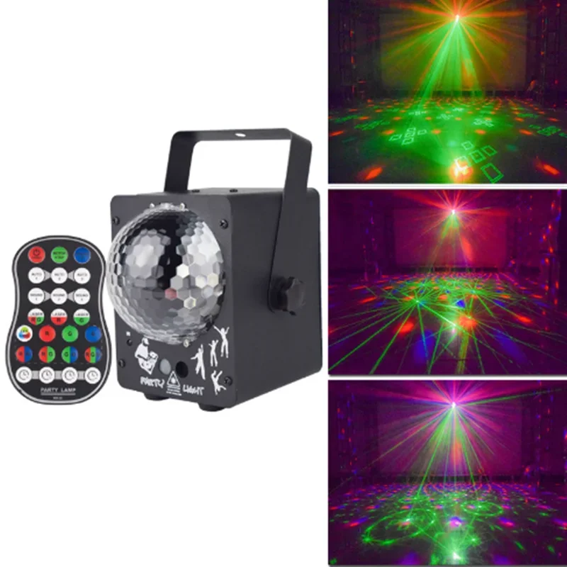 

Светодиодный диско-лазер, проектор RGB, проектор для сцены, освещение для диджея, эффект освещения для дома, свадьбы, рождества, украшение