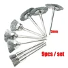 9Pcs/set Steel Wire Brush For Dremel Rotary Tool Paint Rust Removal Polishing Grinding Wheel Metal Polishing Cleaning Brush 1