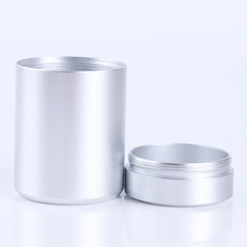 Mini Portable Sealed Jar Travel Moisture-proof Solid Color Nut Candy Food Storage Container Tea Can Metal Box Stainless Steel