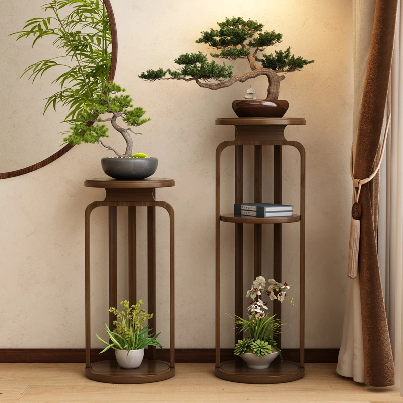 Plant Stand Modern Flower Pots Holder Display Rack Mid Century Wood Planter Holder Indoor Outdoor Home Decor Garden Balcony