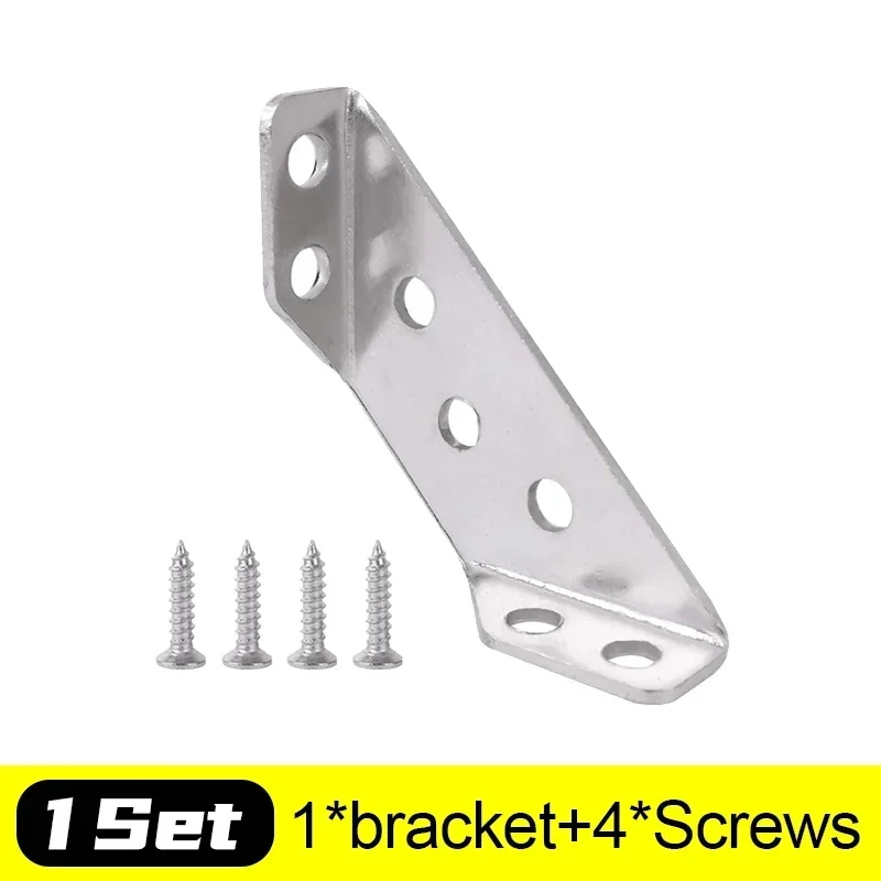 חיבור פינתי אוניברסלי לרהיטים מפלדת אל-חלד עם תמיכה במדף זוויתי לארון עם קיט תמיכה קבועה וברג