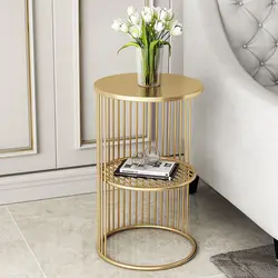 Mesa de centro de lujo moderna INS, muebles de sala de estar, mesa auxiliar de hierro, mesa de centro creativa de mármol dorado junto a la mesa del sofá