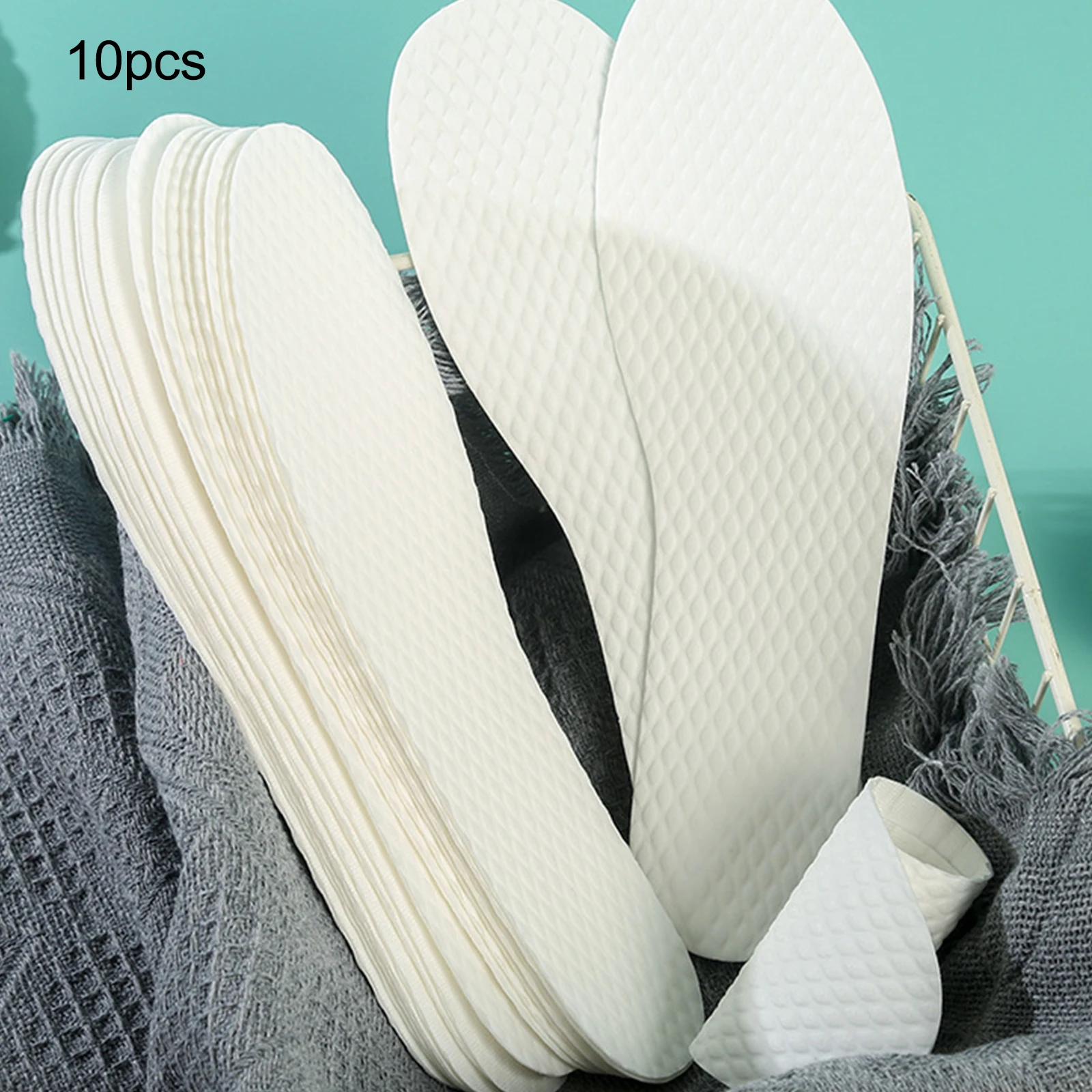 10Pcs Disposable Shoe Liners White Replacement Sweat Absorbing Shoe Pad Breathable Insoles for Hiking Sneak Men Jogging Sports