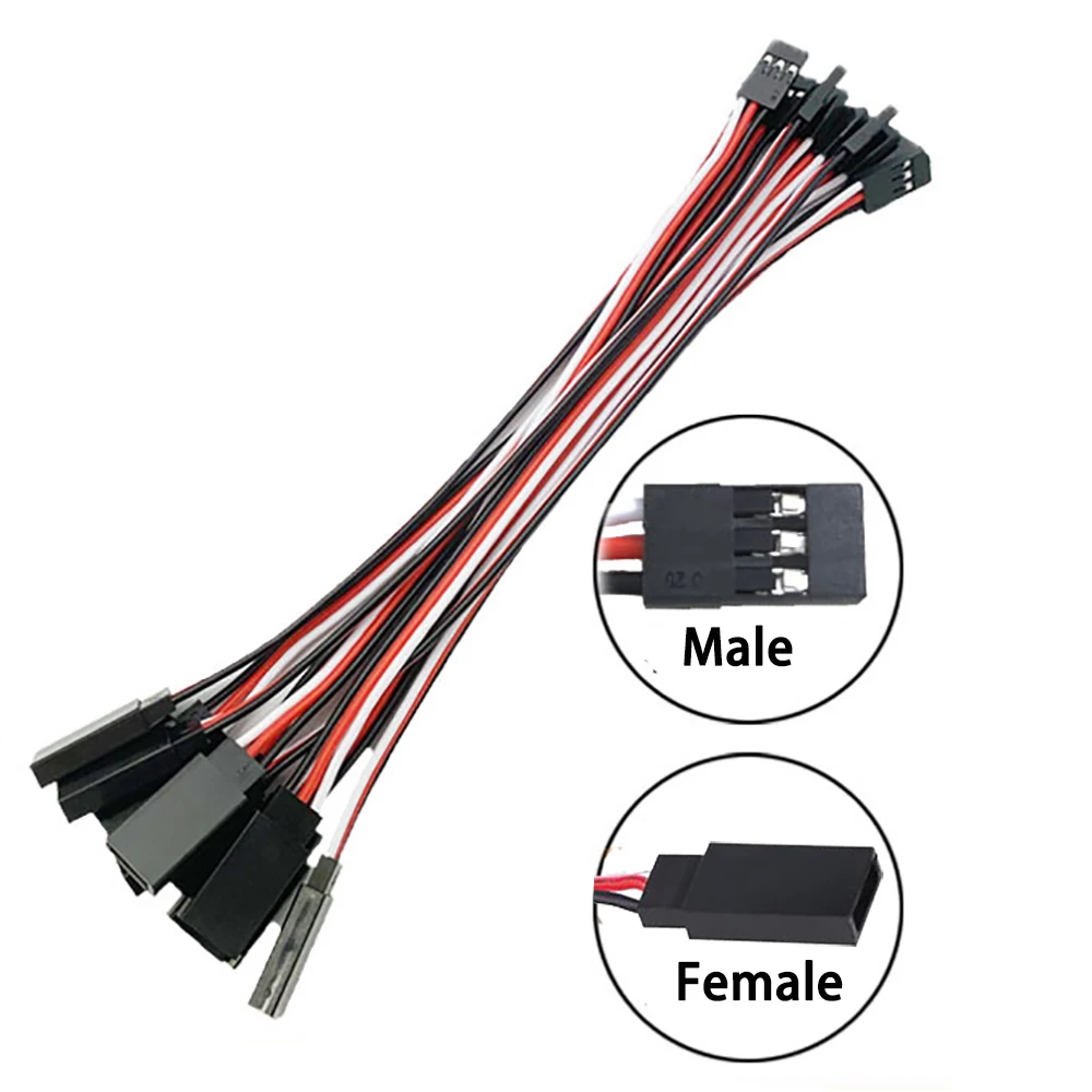 Parts & Accessories New 10Pcs 200mm Extension Servo Wire Lead Cable for RC Futaba JR 20cm Male to Female 