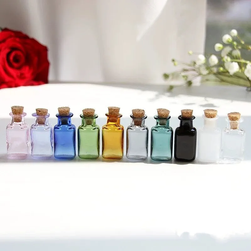 30/50/100pcs Glass Bottles Miniature Potion Bottle Cork Glass Vials Wedding DIY Mini Drift Bottle Wishing Bottle Perfume Bottles 3