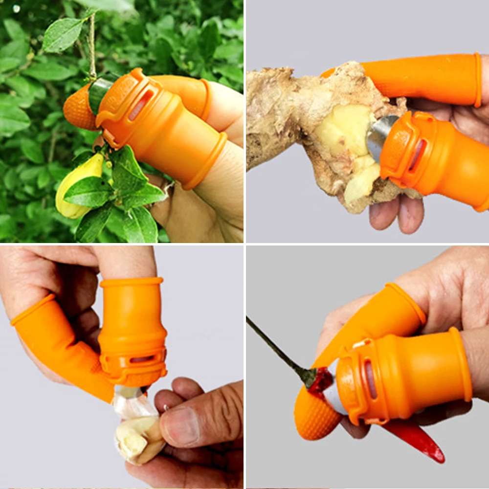 Garden Tool Finger Multi-function Kitchen Cutter Vegetables Separator Thumb Cutter Pruning Shears Picking Plant