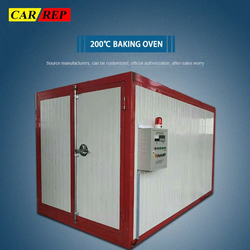 

High Temperature Baking Room For Railing And Car Sheet Metal Powder Coating Process Booth 200 Degree Baking Ovens