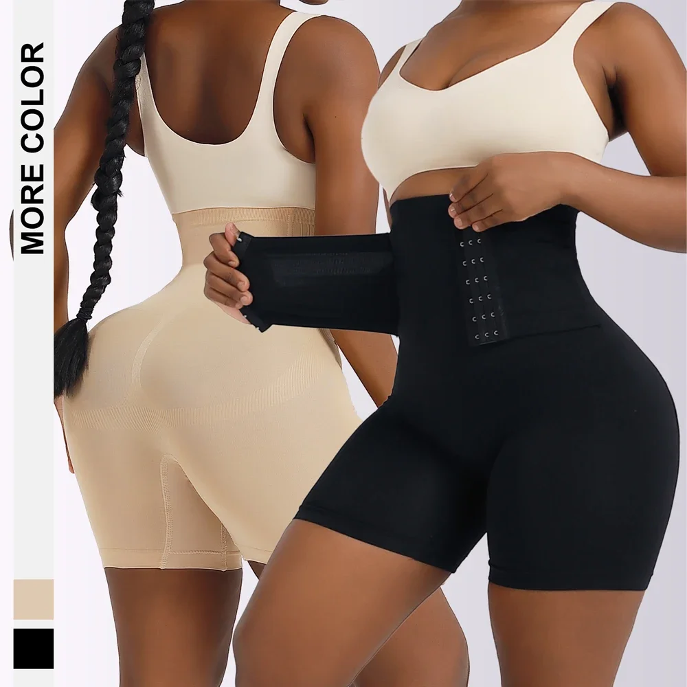 Shaprwear Tummy Control Panties Women Waist Trainer Body Shaper Shorts with Hooks High Waist Firm Belly Compression Underwear