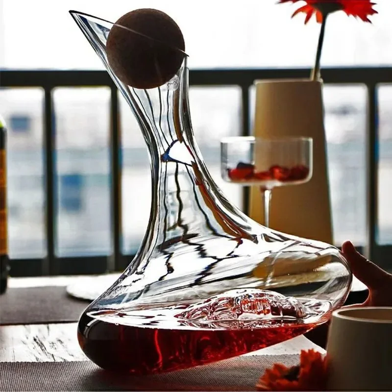 Wine Aerator Decanter 1500/2000ml Red Wine Decanter Crystal Glass Reds Wines Whiskey Wines Wine Quick Waterfall Iceberg Dispenser Red Kettle