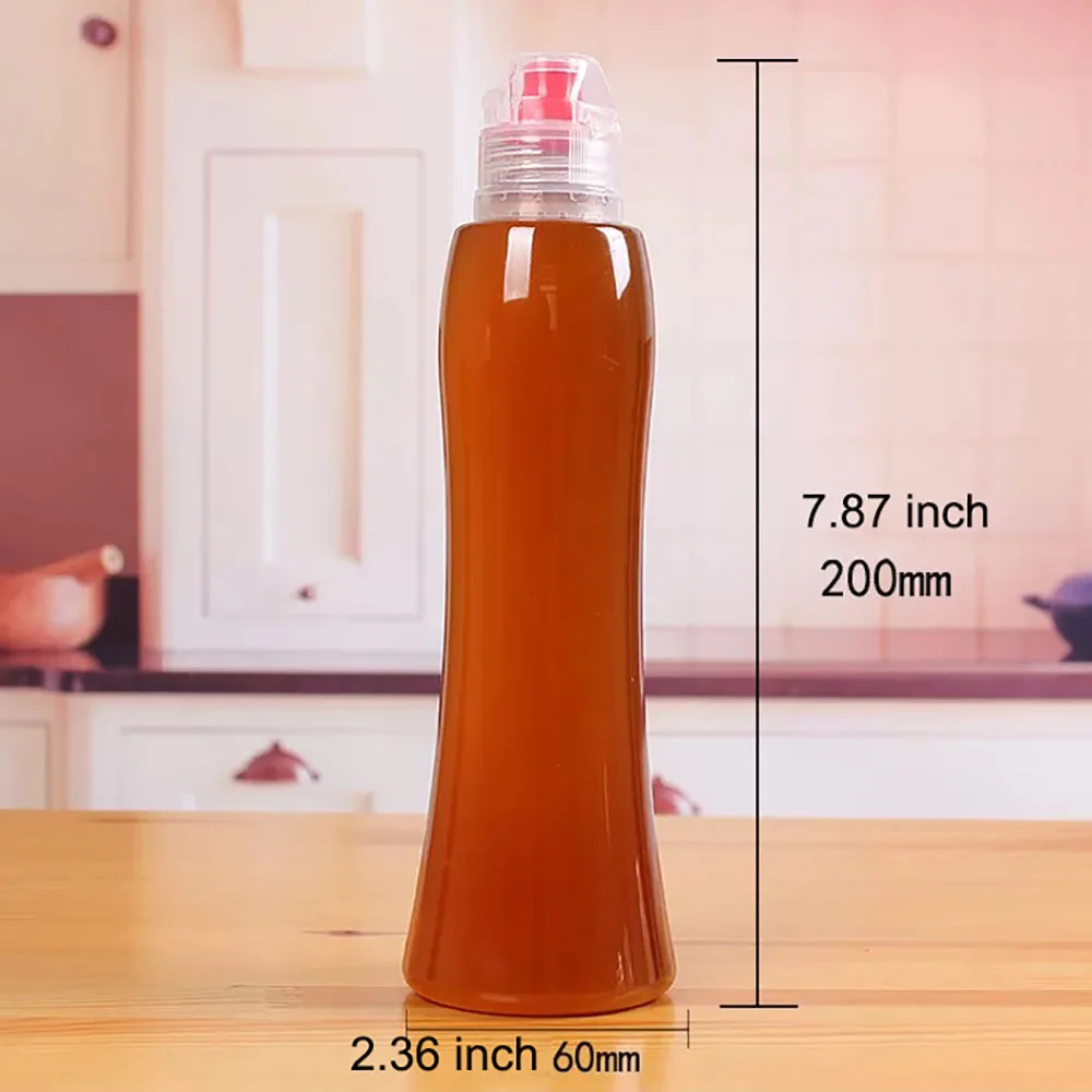 120/380/400/500/1000g Honey Dispenser Honey Squeeze Bottle Multipurpose Clear Plastic Bottle Lid Kitchen Storage Container
