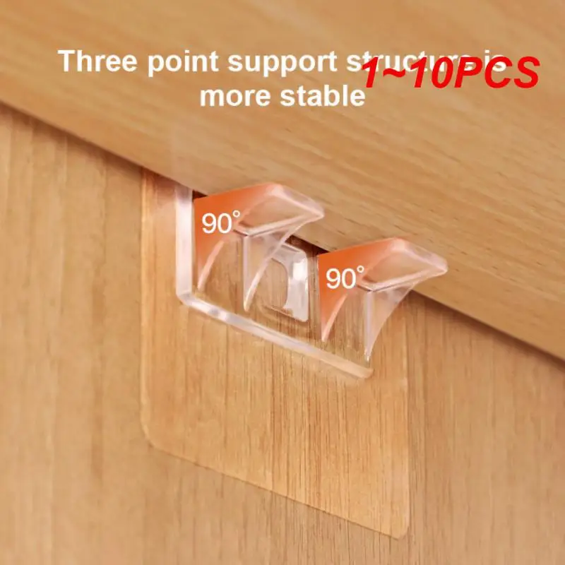 

1~10PCS Adhesive Shelf Support Pegs Shelf Support Adhesive Pegs Closet Cabinet Shelf Support Clips Wall Hangers Strong Holders