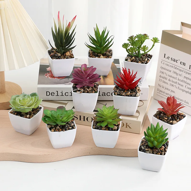 Mini Artificial Succulent Bonsai for Home and Office Decor