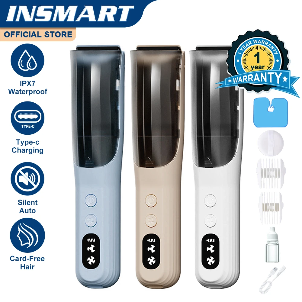 Hair Clipper INSMART Hair-absorbing Baby Electric Razor Children Waterproof Adult Household