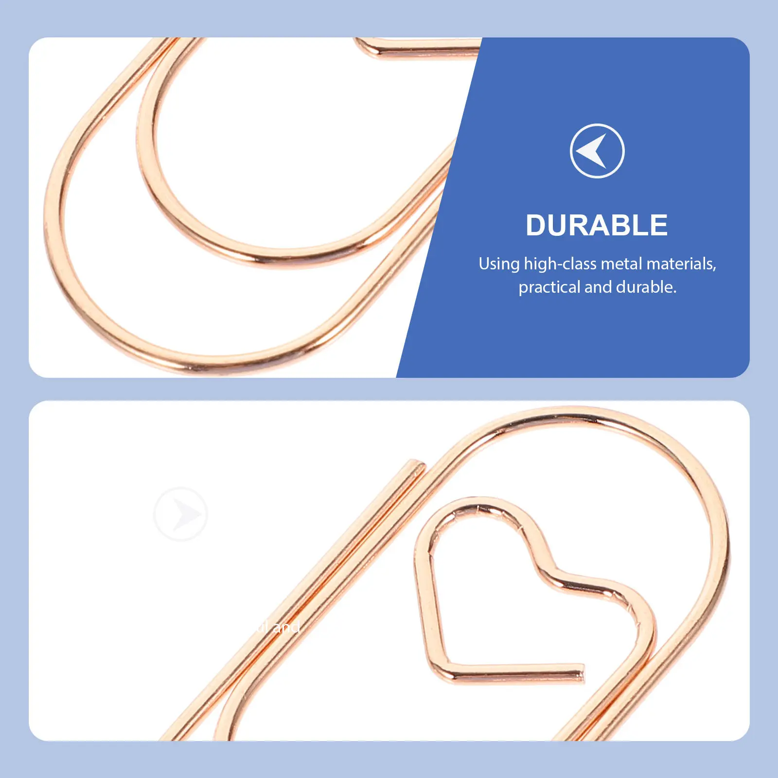 100Pcs 미니 하트 금속 뜨개질 클립 사무실 문서 북마크 사진 앨범 DIY를위한 장식 다용도 클립