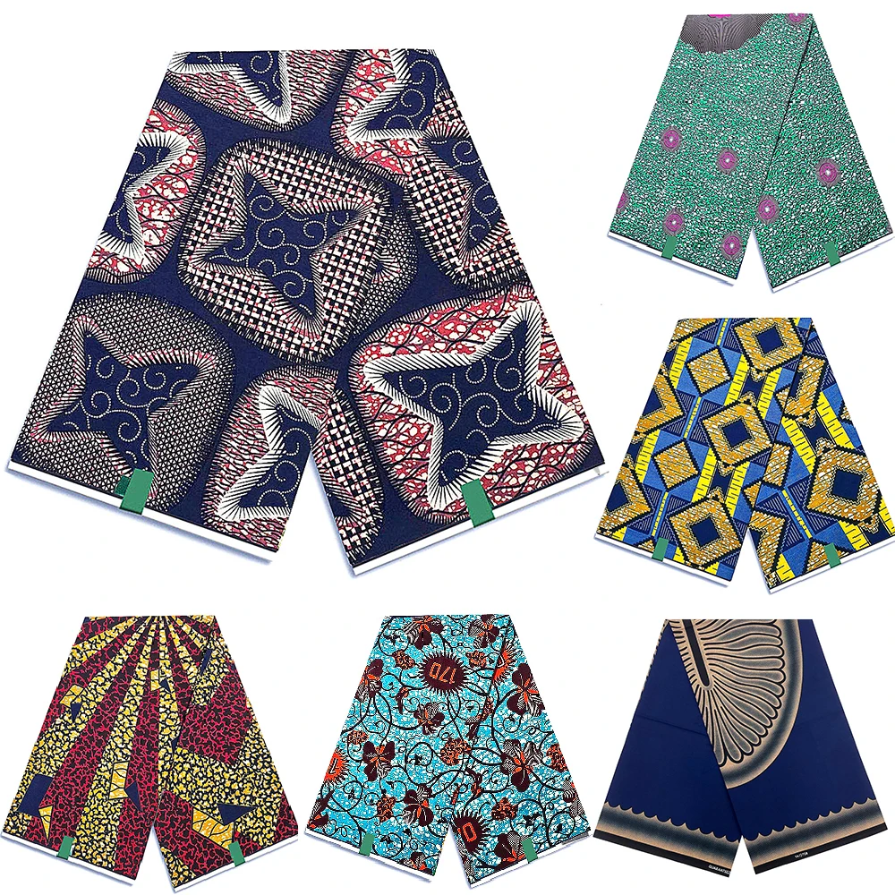 

Veritable Wax 100% Cotton African Wax Fabric Nigerian Ankara Block Prints Batik Fabric Real Dutch Hollandais Pagne For Sewing
