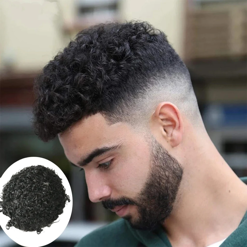 Cabelo Cacheado Masculino com Corte: Guia Prático para Escolher o Melhor  Toupee Natural e Durável, image size:1024x1024