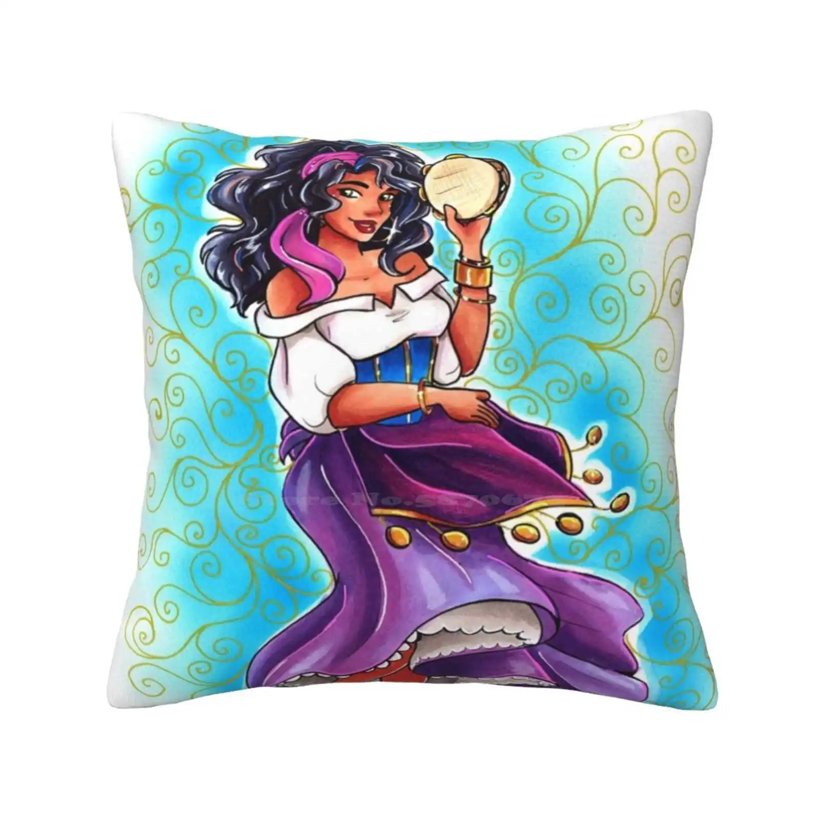 Esmeralda Fodera Per Cuscino Hug Federa Il Gobbo Di Notre Dame Esmeralda Fanart Pretty Gypsy