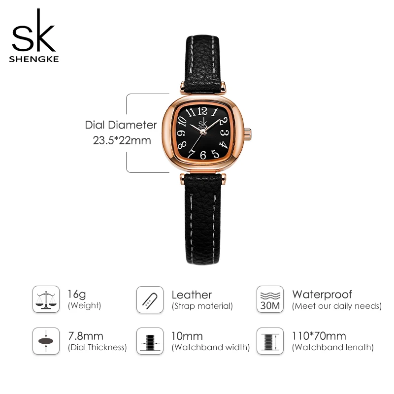 Reloj Mujer Shengke SK Watch Fashion Woman Watches Elegant Women's Quartz Wristwatches Original Ladies Clock Relogio Feminino