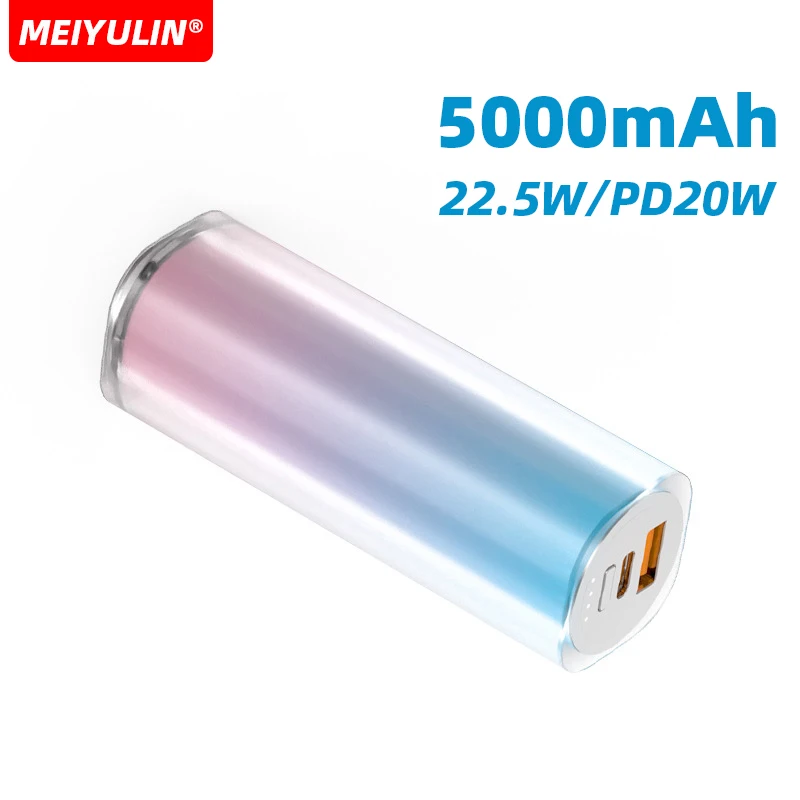 5000Mah Mini Power Bank Portatile 22.5W Usb C Pd20W Carica Rapida Batteria Ausiliaria Esterna Powerbank Per Iphone 15 Samsung Xiaomi