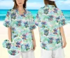 New Summer Boys&Girl Disney Stitch Tropical Fruit Cartoon 3D Pattern Shirt KID/Adult Casual Hawaiian Vacation Parent-child Shirt 1