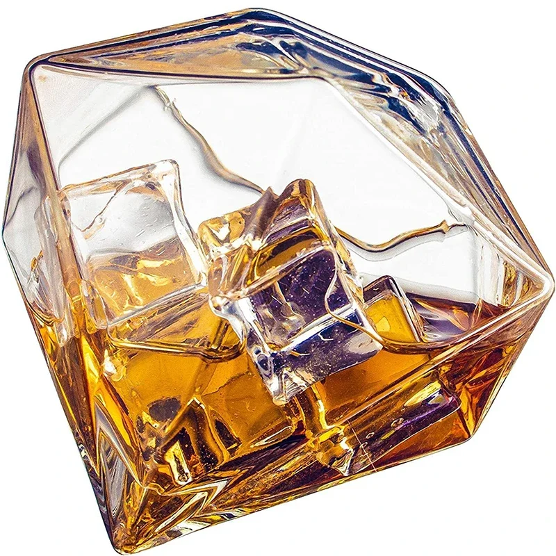 100ml Old Fashion Elegant Spirits Glasses Diamond Whiskey Glasses, Scotch, Bourbon or Wine Glasses,
