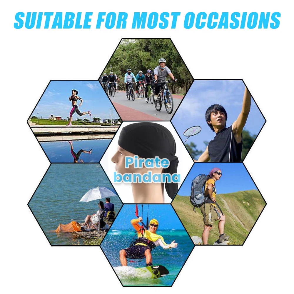Bandana Headscarf Quick Dry Bandana UV Protection Headband Scarf Summer Men Running Riding Bandana Headscarf Hiking Running Balaclava Headscarf
