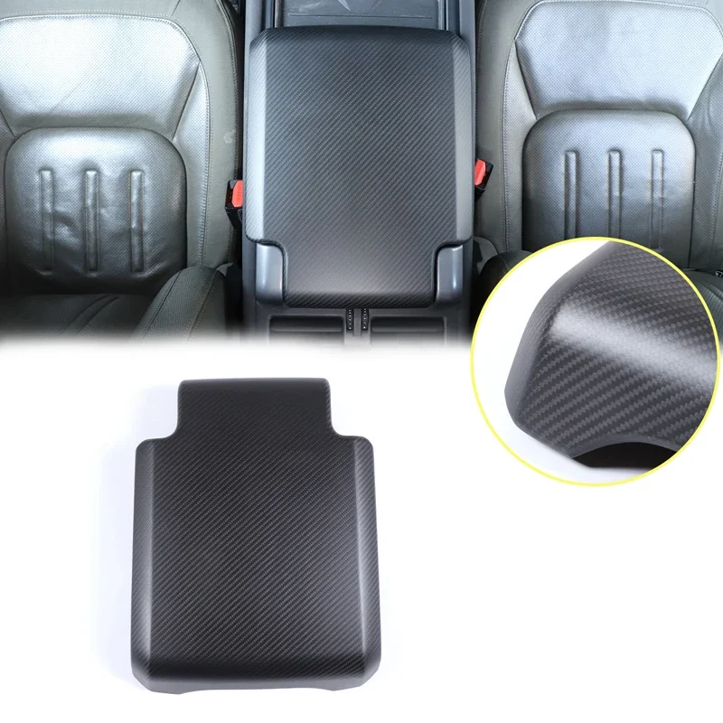 

For 2020+ Land Rover Defender 90 110 Real Carbon Fiber Car Center Control Armrest Box Protective Cover Sticker Auto Accessories
