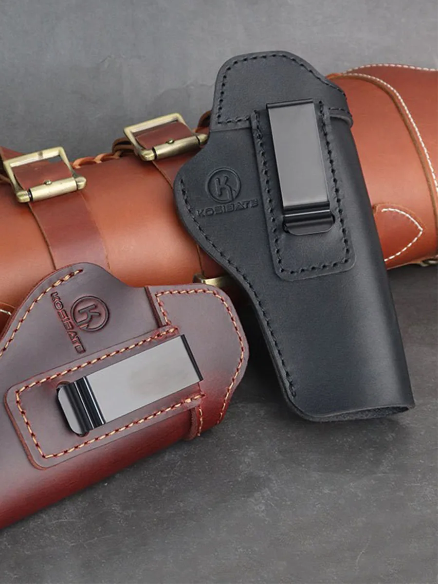 Kosibate Genuine Leather Concealed Carry 1911 Gun Holster Compatible Colt/Springfield/Sig/Browning/S&W 1911