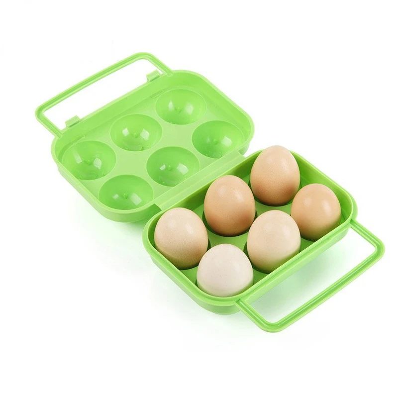 

6 Grid Egg Storage Box Portable Egg Holder Container for Outdoor Camping Picnic Eggs Box Case Kitchen Organizer Case