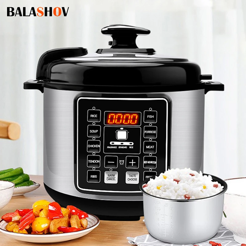 220V 5L 9in1 Electric Pressure Cooker with Slow Cook Rice Cooks Yogurt Egg Saute Steamer