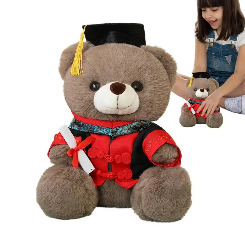 Plush Graduation Bear Doll Small Stuffed Animal With Graduation Costume Plush Stuffed Animal Toys Present Gifts For Graduation