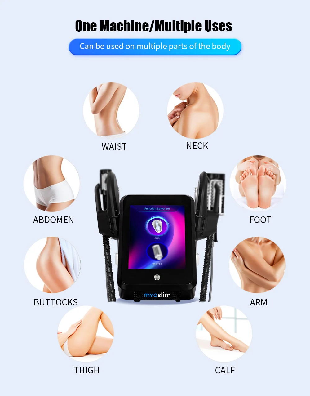 Professional slimming machine interface