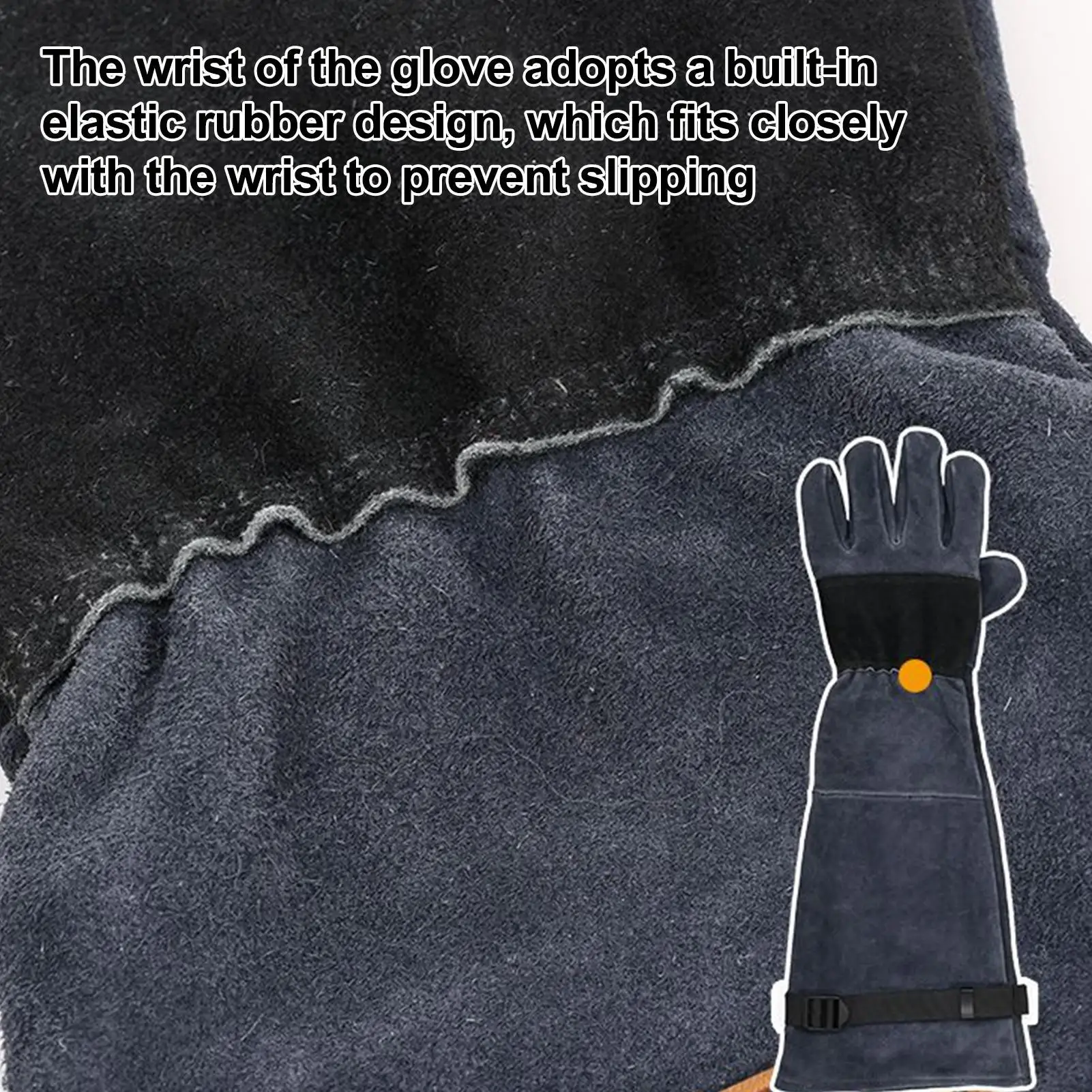 Cat Handling Gloves 23.6 Inch Multipurpose Pet Grooming Gloves Protective Sleeve For Reptile Snake Cat Dog Handling Livestock