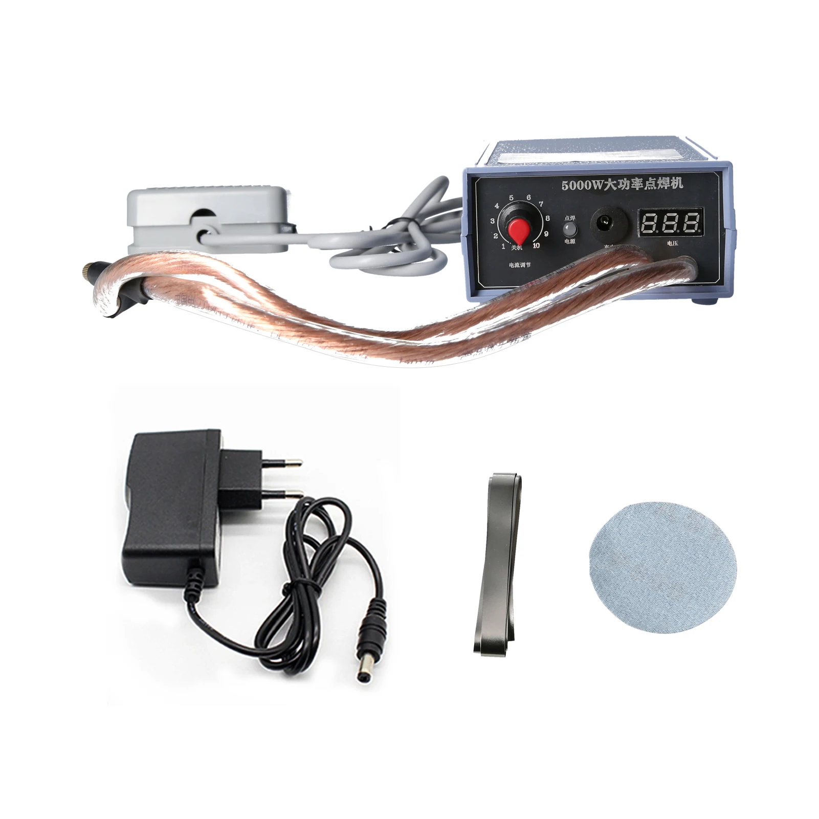 KKMOON Spot Welder 5000W High Power Spot Welding Machine Portable 0-800A Current Adjustable Welder For 18650 Battery EU Plug 6