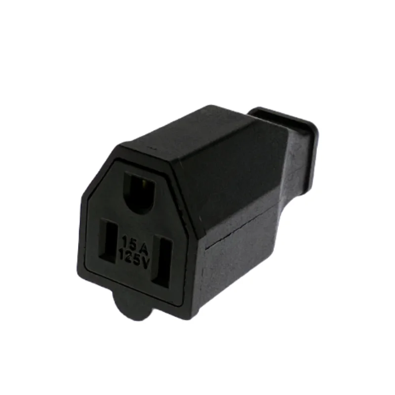 Power Plug Connector Black 15A 125V NEMA 5-15P/5-15R USA Canada Japan Mexico 3 Pins removable wiring plug socket industrial male female power plug Power Socket Electrical Socket