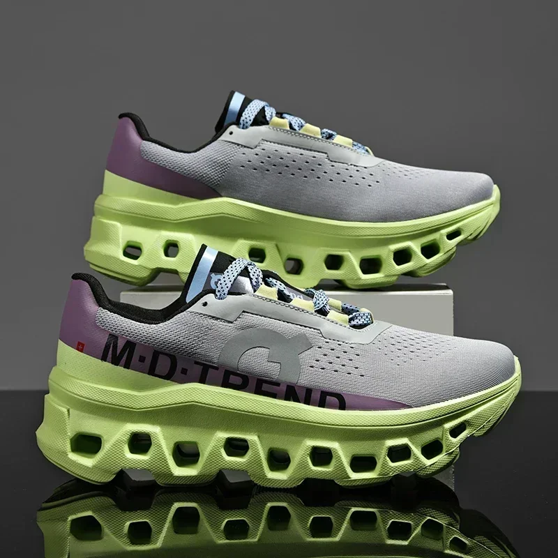 New Men's Sneakers Fashion Casual Shoes Sports Running Mesh Breathable Comfortable Non-slip Elastic Male Shoes
