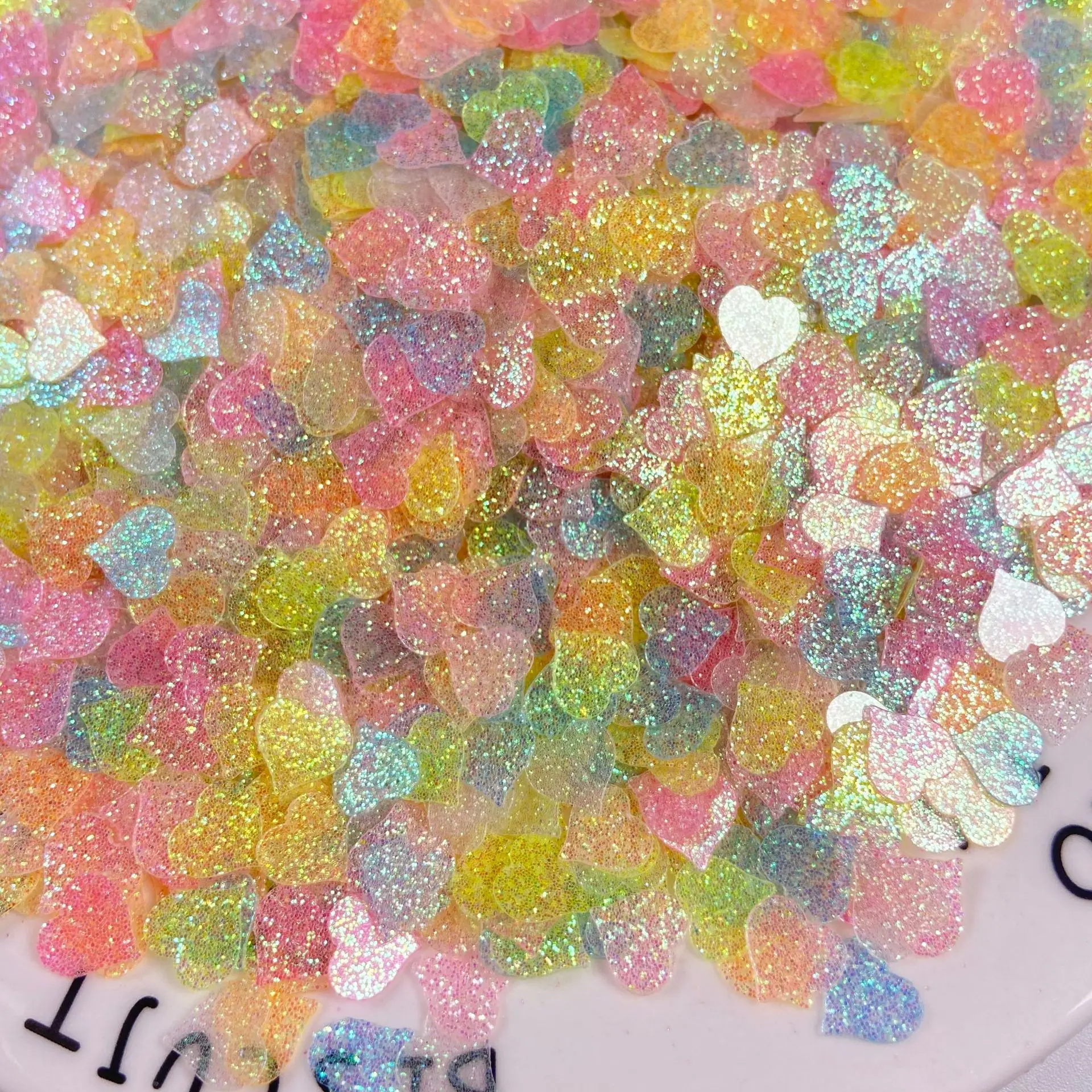50g 9mm Golden Heart Loose Sequins Paillette Sewing Garment Accessories,Clothing accessories,DIY Sequins scrapbooking shakes
