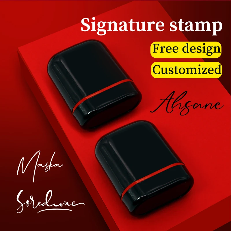DIY Business Signature Custom Stamp for Women Men Print with Name Seal Stamp Personalized Stamps Clothes Printing Seals Name