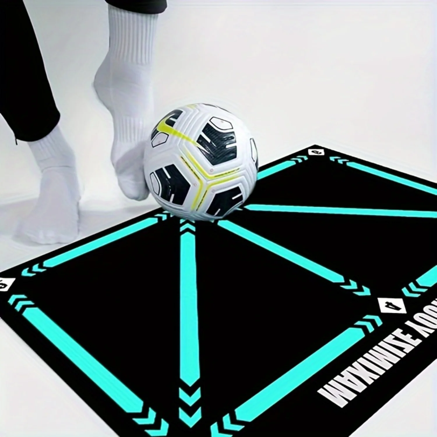 Football Footstep Training Mat Soccer Training Mat Silent Anti-skid Shock Absorption Enhance Skills