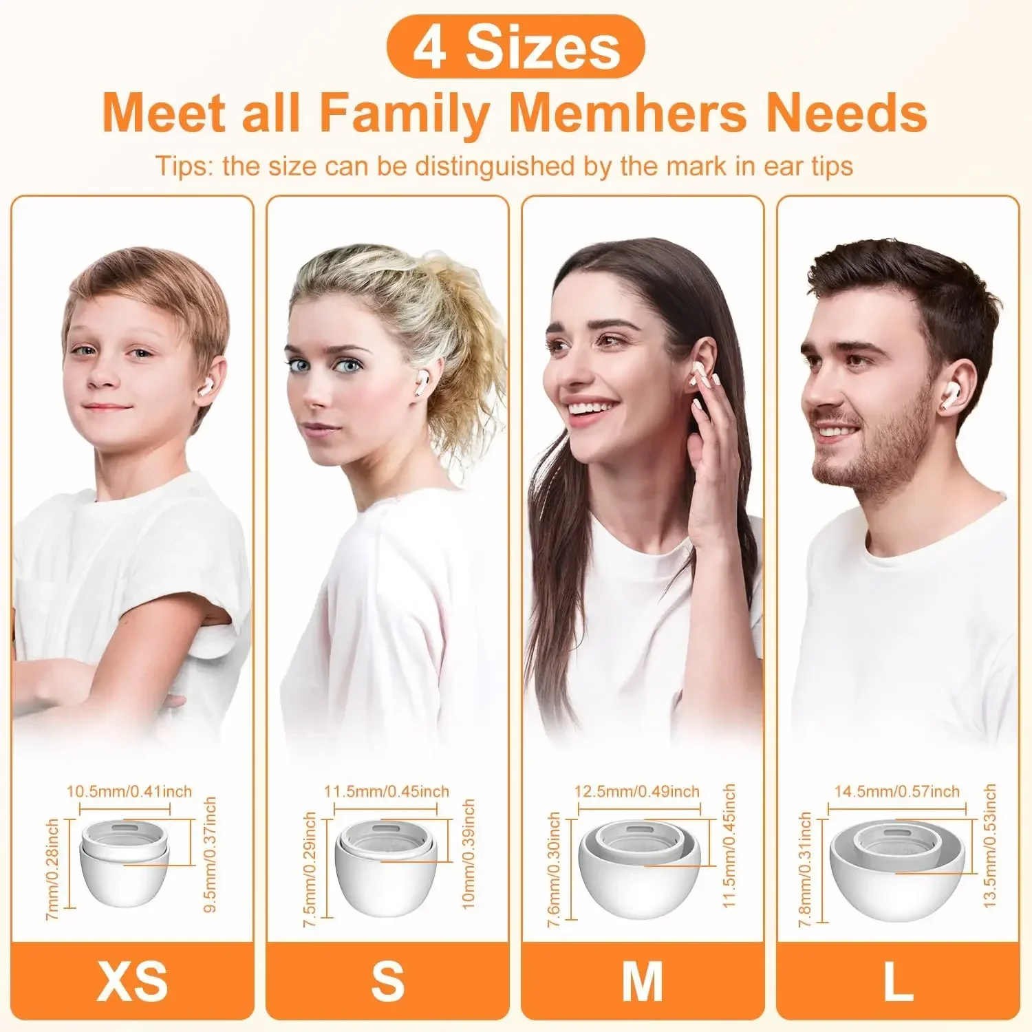 Replacement  Earbud Tips for Airpods Pro 1/2 Silicone Earphone Protective Cover Noise Reduction Pad Ear Tip for Air Pods Pro