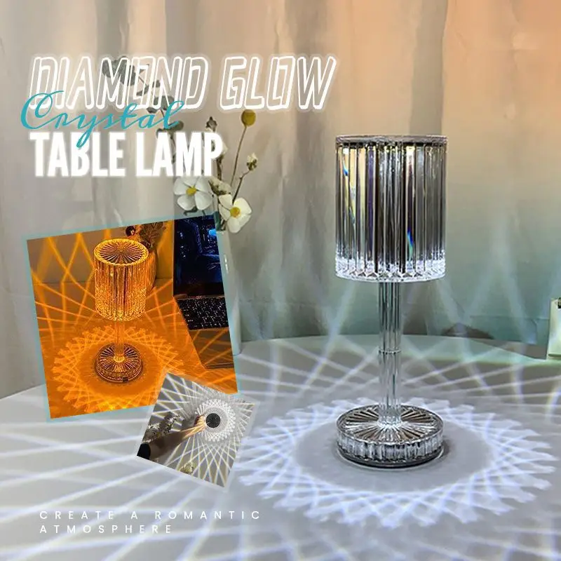 Crystal Table Lamp Touch Remote Control Night Lamp Rechargeable Bedside Night Lights Acrylic Home Decor Lighti Decoration