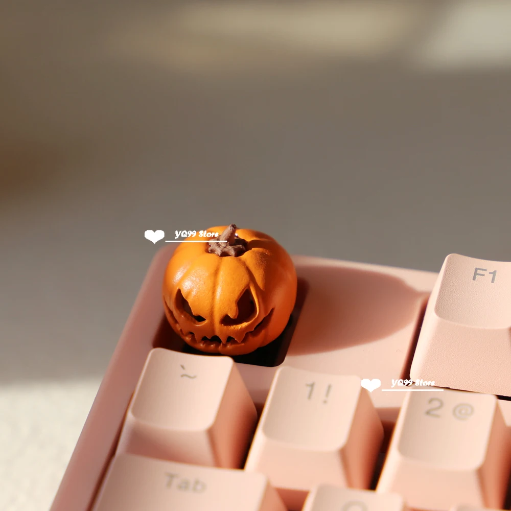 Personalizado Little Pumpkin Backlit Keycaps Cartoon Stereo Keycap Cherry mx Teclado Mecânico Cap Adequado para Jogo Esc Keycap - Imagem 6