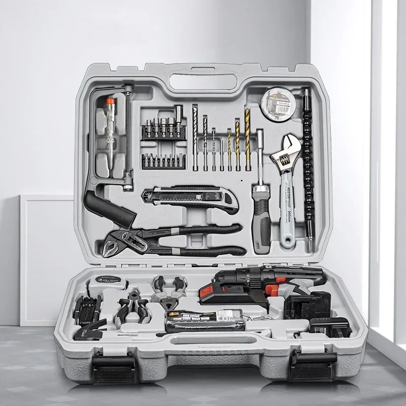 

Folding Diy Complete Tool Box Instrument Case Container Abs Plastic Electric Drill Tool BoxCaja De Herramientas Toolbox Home
