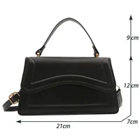 High Quality PU Leather Handbag Purse Women's Bag Solid Color Shoulder Crossbody Bags Lady Messenger Small Tote for Women Girls - Image 6