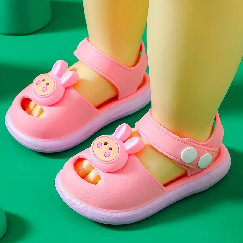 Children's Sandals Soft Bottom Anti-Slip Baby Toddler Boys Girls Summer Cartoon Slippers Comfortable Footwear for Kids