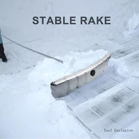 Aluminum Extension Pole Lightweight Roof Snow Shovel Rake 20 Ft High Reach Outdoor Snow Removal Tools Snow Shovel Scraper Rake 2