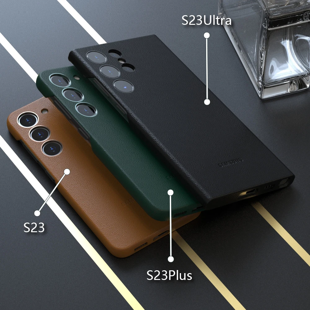Leather Phone Case - Luxurious Solid Color Full Cover