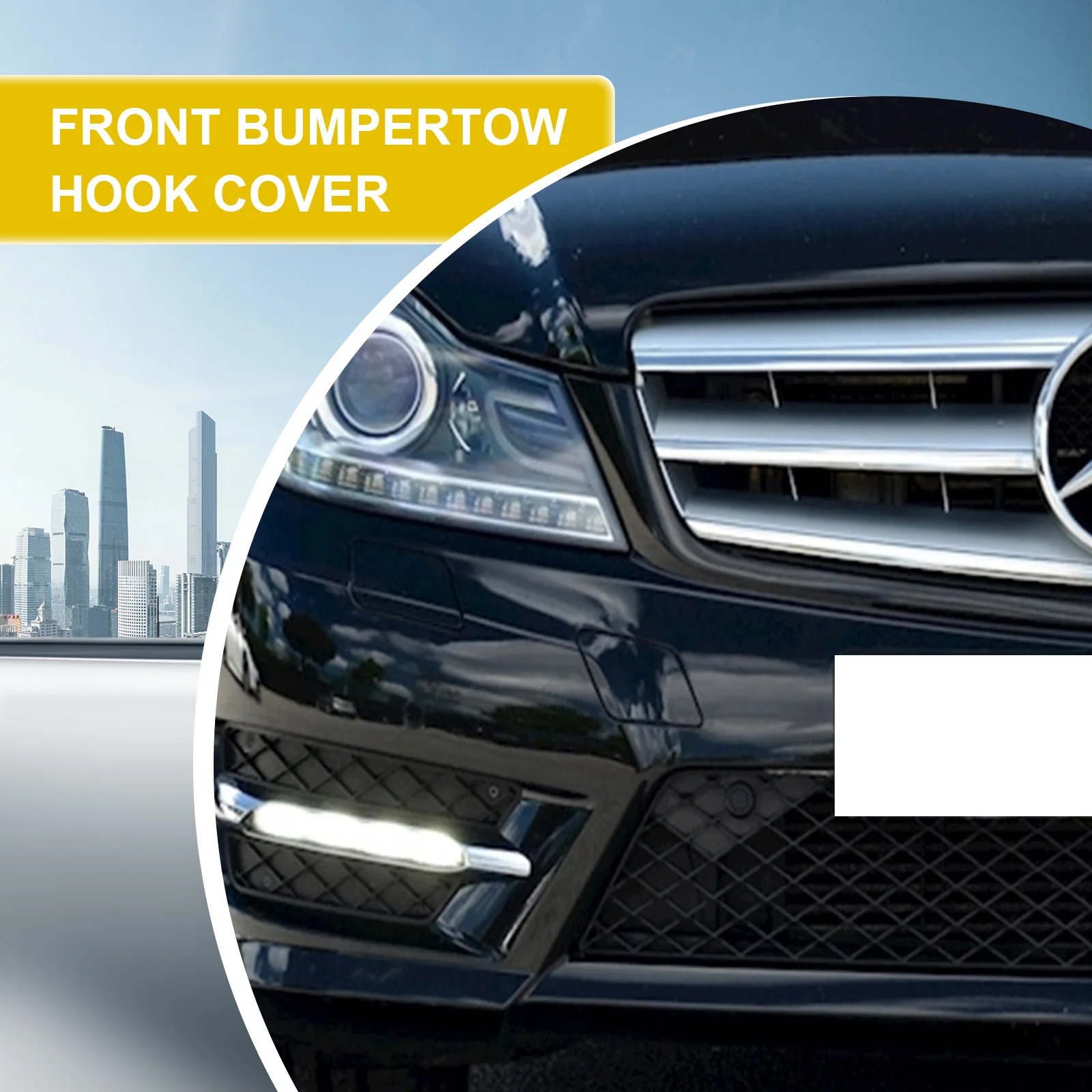 Front Bumper Tow Hook Cap Towing Eye Cover For Mercedes-Benz C-Class W204 AMG Line 2011 2012 2013 2014 Fit C180 C200 A2048850526